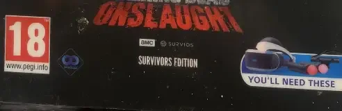 The Walking Dead Onslaught, the PEGI square on its front