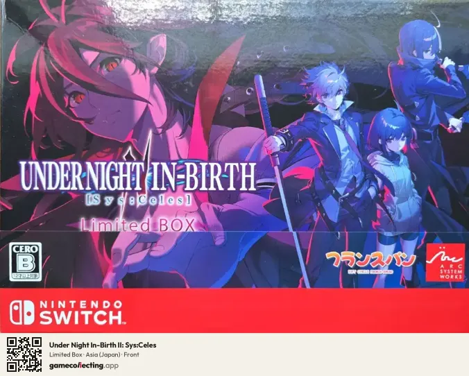 Under Night In-Birth II: Sys:Celes Nintendo Switch, Asia box front