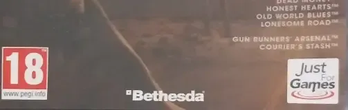 Fallout: New Vegas, the PEGI square on its front