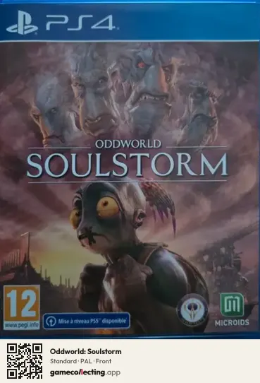 Oddworld: Soulstorm PlayStation 4, PAL box front
