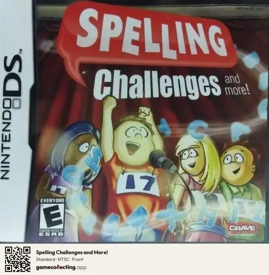 Spelling Challenges and More! Nintendo DS, NTSC box front