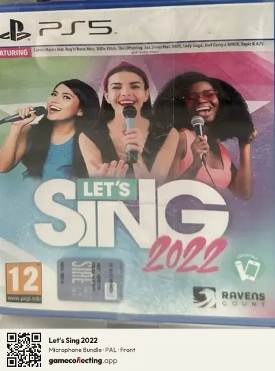 Let's Sing 2022 PlayStation 5, PAL box front