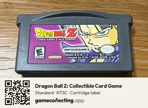 Dragon Ball Z: Collectible Card Game Game Boy Advance, NTSC cartridge label