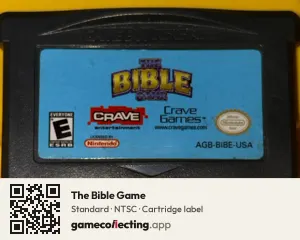 The Bible Game Game Boy Advance, NTSC cartridge label