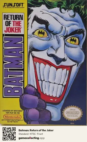 Batman: Return of the Joker Nintendo Entertainment System, NTSC box front