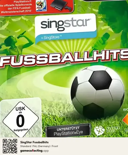 SingStar Fussballhits PlayStation 3, Germany box front