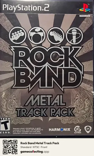 Rock Band Metal Track Pack PlayStation 2, NTSC box front