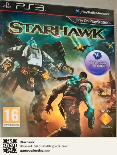 Starhawk PlayStation 3, United Kingdom box front