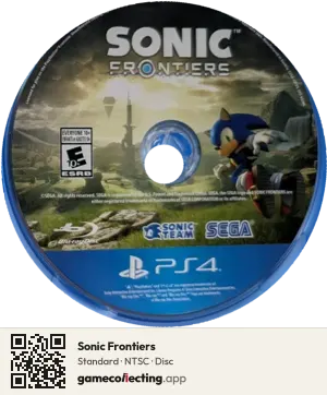 Sonic Frontiers PlayStation 4, NTSC disc