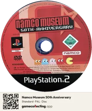 Namco Museum 50th Anniversary PlayStation 2, PAL disc