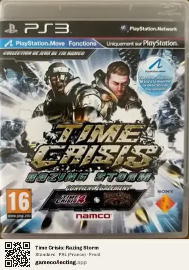 Time Crisis: Razing Storm PlayStation 3, France box front