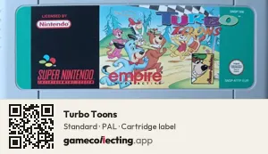 Turbo Toons Super Nintendo Entertainment System, PAL cartridge label