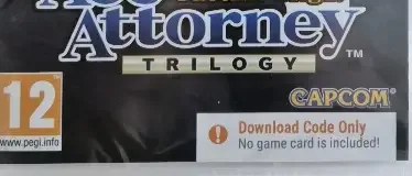 Phoenix Wright: Ace Attorney Trilogy, the PEGI square on its front