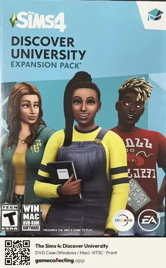 The Sims 4: Discover University Computer, NTSC box front