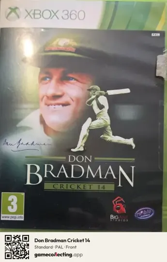 Don Bradman Cricket 14 Xbox 360, PAL box front