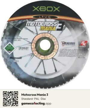 Motocross Mania 3 Xbox, PAL disc