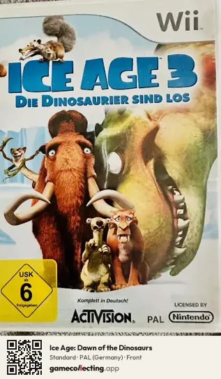 Ice Age: Dawn of the Dinosaurs Nintendo Wii, Germany box front
