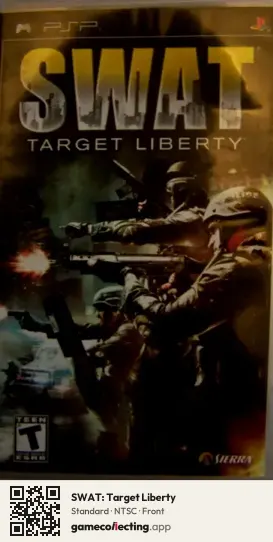 SWAT: Target Liberty PlayStation Portable, NTSC box front