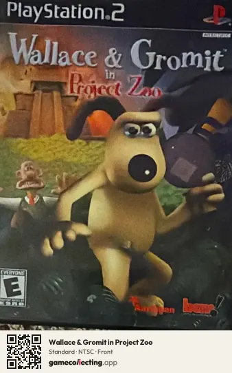 Wallace & Gromit in Project Zoo PlayStation 2, NTSC box front