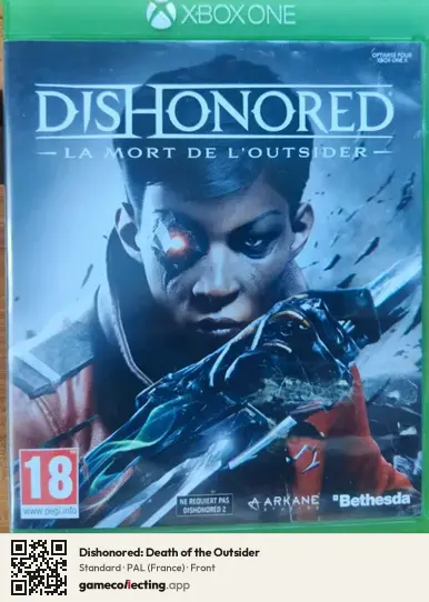Dishonored: Death of the Outsider Xbox One, France box front