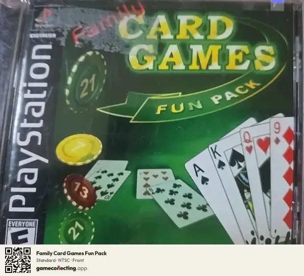 Family Card Games Fun Pack PlayStation, NTSC box front