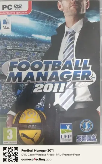 Football Manager 2011 Computer, France box front