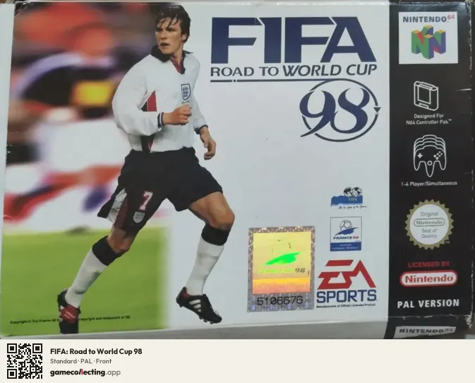 FIFA: Road to World Cup 98 Nintendo 64, PAL box front