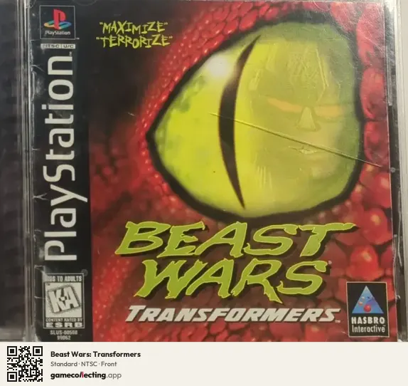 Beast Wars: Transformers PlayStation, NTSC box front