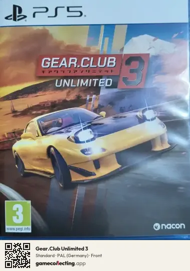Gear.Club Unlimited 3 PlayStation 5, Germany box front