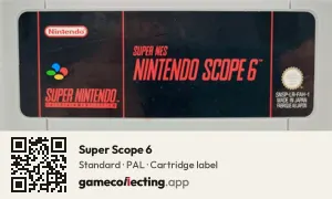 Super Scope 6 Super Nintendo Entertainment System, PAL cartridge label