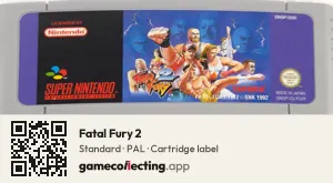 Fatal Fury 2 Super Nintendo Entertainment System, PAL cartridge label