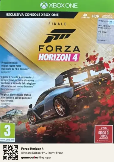 Forza Horizon 4 Xbox One, Italy box front