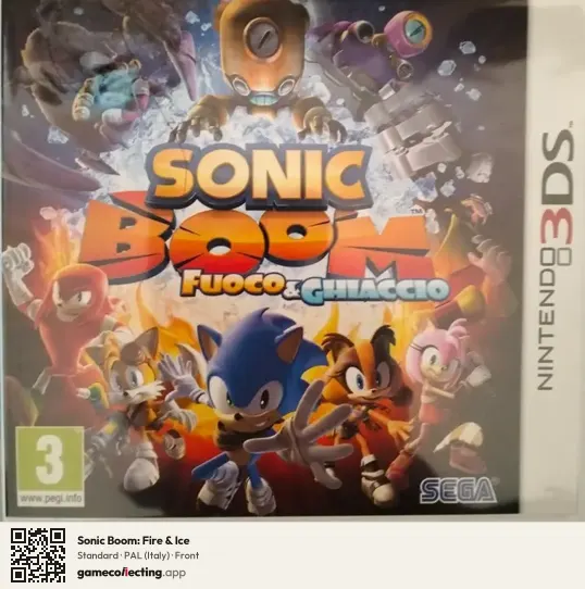 Sonic Boom: Fire & Ice Nintendo 3DS, Italy box front