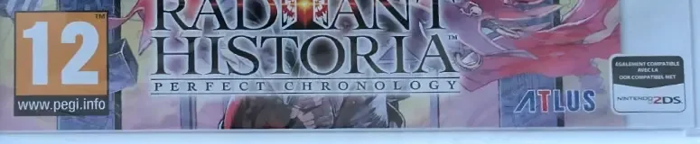 Radiant Historia: Perfect Chronology, the PEGI square on its front