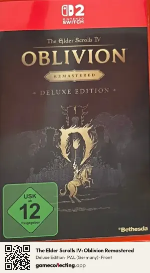 The Elder Scrolls IV: Oblivion Remastered Nintendo Switch 2, Germany box front
