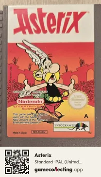 Asterix Nintendo Entertainment System, PAL cartridge label