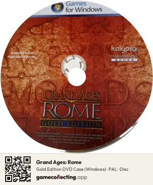 Grand Ages: Rome Computer, PAL disc