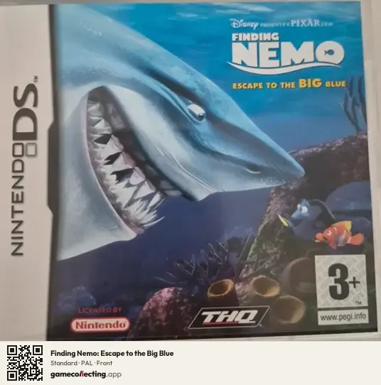 Finding Nemo: Escape to the Big Blue Nintendo DS, PAL box front