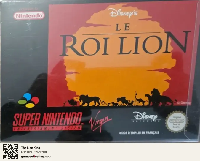 The Lion King Super Nintendo Entertainment System, PAL box front