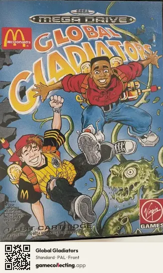 Global Gladiators Sega Mega Drive / Genesis, PAL box front