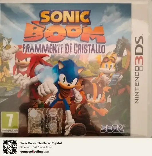 Sonic Boom: Shattered Crystal Nintendo 3DS, Italy box front