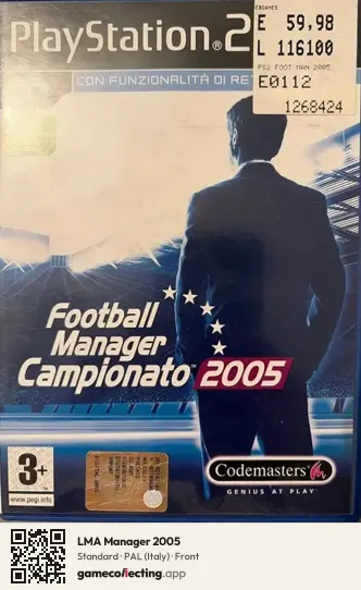 LMA Manager 2005 PlayStation 2, Italy box front