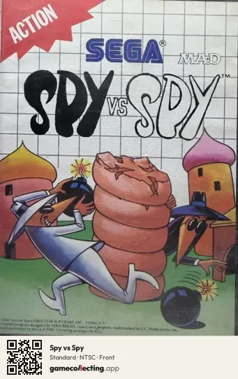 Spy vs Spy Sega Master System, NTSC box front