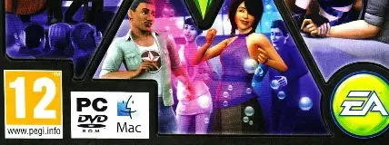 The Sims 3: Late Night, the PEGI square on its front