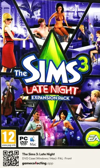 The Sims 3: Late Night Computer, PAL box front