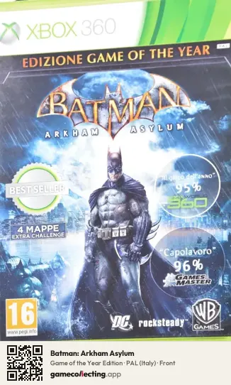 Batman: Arkham Asylum Xbox 360, Italy box front