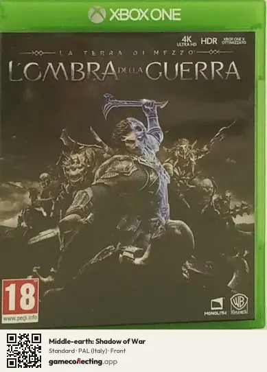Middle-earth: Shadow of War Xbox One, Italy box front