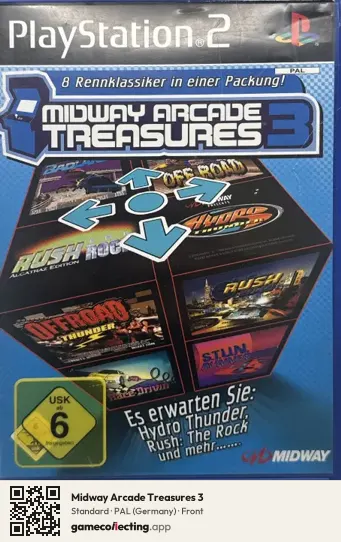 Midway Arcade Treasures 3 PlayStation 2, Germany box front