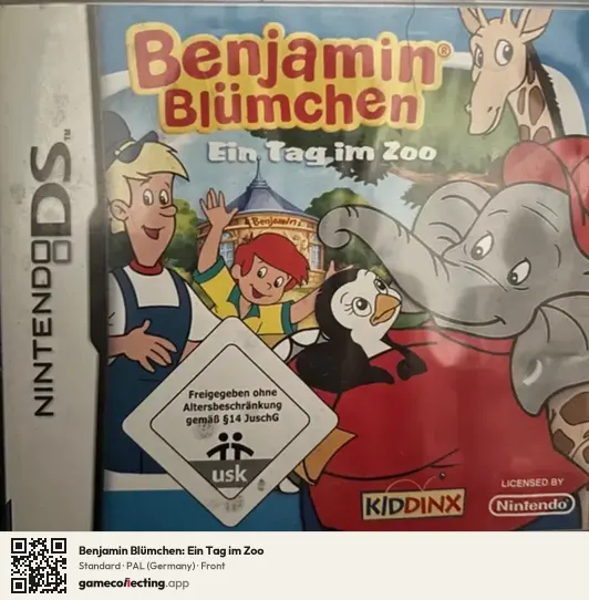 Benjamin Blümchen: Ein Tag im Zoo Nintendo DS, Germany box front