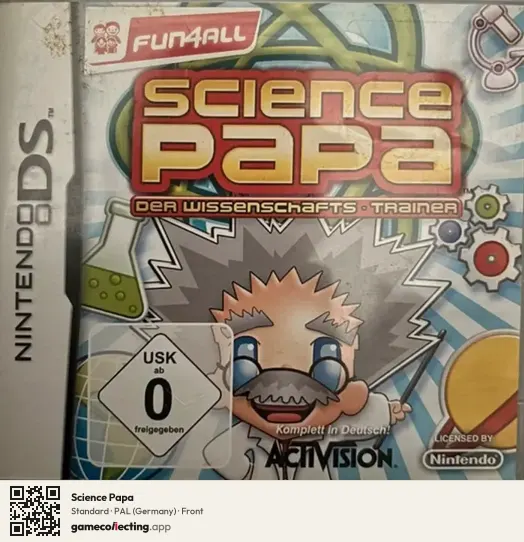 Science Papa Nintendo DS, Germany box front